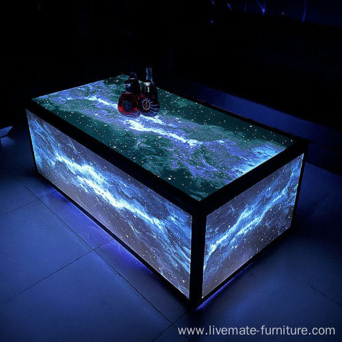 Commercial plastic rechargeable led furniture sets